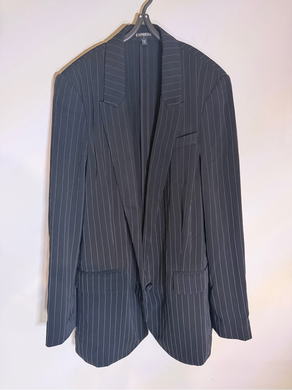 Express Women’s Black Pinstripe Blazer